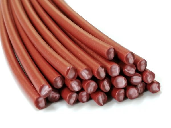 Plastic welding rods PE-HD 4mm round Oxide red (RAL3009) 25 rods HDPE | az-reptec